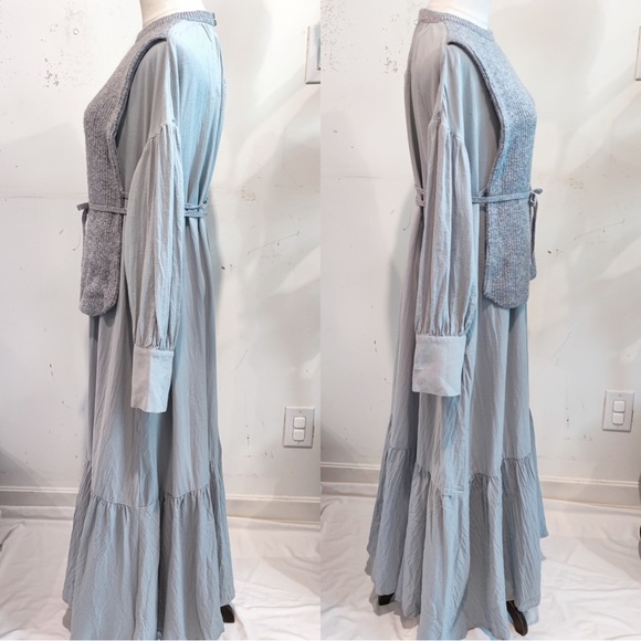 Maxi Dress with Knit Vest - Picture 3 of 9